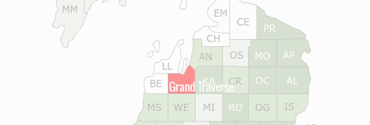 Grand Traverse County Map