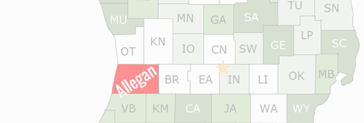 Allegan County Map
