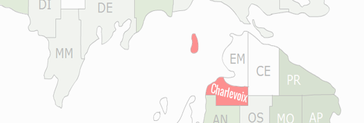 Charlevoix County Map