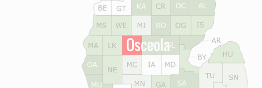 Osceola County Map